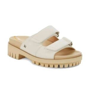 SAM EDELMAN Eliana White Leather Slide Sandal Size 7.5M